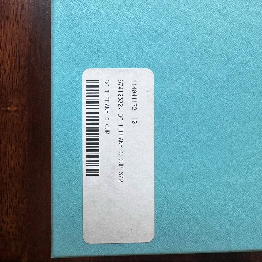 Tiffany & Co. Aqua Fine Bone Coffee Cups - Picture 5 of 6